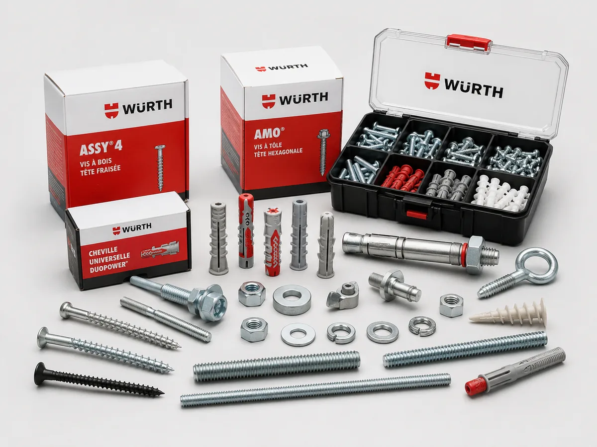 Fixation et visserie Würth — boulons, vis et écrous pour applications industrielles